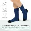 image:imageOrthofeet Foot Warmer 3 Pack NonBinding Comfort Diabetic Socks BlueBlue