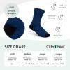 image:imageOrthofeet Foot Warmer 3 Pack NonBinding Comfort Diabetic Socks BlueBlue