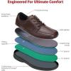 image:imageOrthofeet Gramercy Mens Dressy Oxford  Lace Shoes Brown  105 Wide