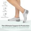 image:imageOrthofeet Low Cut NonBinding NonConstrictive Circulation Seam Free White Socks 3 PackWhite