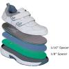 image:imageOrthofeet Mens Orthopedic Alamo Adjustable Strap Leather Walking SneakerWhite