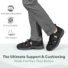 image:imageOrthofeet Mens Orthopedic Clearwater Adjustable Fisherman SandalBlack