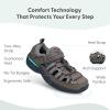 image:imageOrthofeet Mens Orthopedic Clearwater Adjustable Fisherman SandalBrown