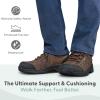 image:imageOrthofeet Mens Orthopedic Dolomite Waterproof SlipResistant Work ShoeBrown
