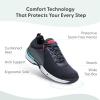 image:imageOrthofeet Mens Orthopedic Edgewater Stretch Knit Walking SneakerBlack