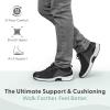 image:imageOrthofeet Mens Orthopedic Edgewater Stretch Knit Walking SneakerBlack