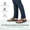 image:imageOrthofeet Mens Orthopedic Eldorado Adjustable Leather Thong SandalBrown