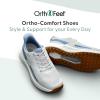 image:imageOrthofeet Mens Orthopedic Fairway HandsFree Water Repellent Golf ShoeBlueWhiteGrey