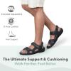 image:imageOrthofeet Mens Orthopedic Gemini Adjustable Leather SandalBlack