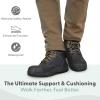 image:imageOrthofeet Mens Orthopedic Granite Waterproof Slip Resistant Work BootBlack