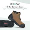 image:imageOrthofeet Mens Orthopedic Granite Waterproof Slip Resistant Work BootBrown