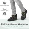 image:imageOrthofeet Mens Orthopedic Graphite HandsFree Waterproof Slip Resistant Work BootBlack