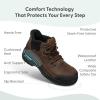 image:imageOrthofeet Mens Orthopedic Graphite HandsFree Waterproof Slip Resistant Work BootBrown