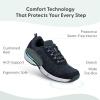 image:imageOrthofeet Mens Orthopedic Lava Stretch Breathable Walking SneakerBlack