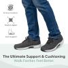 image:imageOrthofeet Mens Orthopedic Lava Stretch Breathable Walking SneakerDark Grey