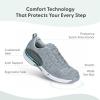 image:imageOrthofeet Mens Orthopedic Lava Stretch Breathable Walking SneakerGrey