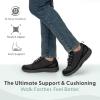 image:imageOrthofeet Mens Orthopedic Lava Stretch Breathable Walking SneakerNo Tie Black
