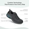 image:imageOrthofeet Mens Orthopedic Lava Stretch Breathable Walking SneakerNo Tie Black