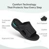 image:imageOrthofeet Mens Orthopedic Leather Sarasota Slide SandalsBlack