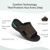 image:imageOrthofeet Mens Orthopedic Leather Sarasota Slide SandalsBrown