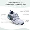 image:imageOrthofeet Mens Orthopedic Monterey Bay Adjustable Walking SneakerWhite