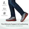 image:imageOrthofeet Mens Orthopedic Tilos HandsFree WaterRepellent Walking SneakerGreyRed