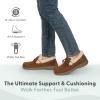 image:imageOrthofeet Mens Orthopedic Tuscany Faux Fur Lined Suede Leather Moccasin SlipperBrown