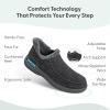 image:imageOrthofeet Mens Orthopedic Vito HandsFree WaterRepellent Faux Fur Lined SlipperCharcoal