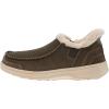 image:imageOrthofeet Mens Orthopedic Vito HandsFree WaterRepellent Faux Fur Lined SlipperDark Olive
