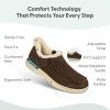 image:imageOrthofeet Mens Orthopedic Vito HandsFree WaterRepellent Faux Fur Lined SlipperLoden
