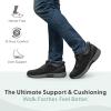 image:imageOrthofeet Mens Orthopedic Yari HandsFree WaterRepellent SlipResistant SneakerBlackGrey