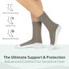 image:imageOrthofeet NonBinding NonConstrictive Circulation Seam Free Casual Dress Socks 3 PackBrown