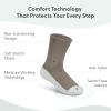 image:imageOrthofeet NonBinding NonConstrictive Circulation Seam Free Casual Dress Socks 3 PackBrown