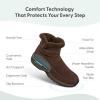 image:imageOrthofeet Womens Orthopedic Bliss HandsFree Faux Fur Lined Suede BootBrown
