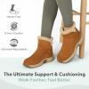 image:imageOrthofeet Womens Orthopedic Bliss HandsFree Faux Fur Lined Suede BootCamel