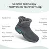 image:imageOrthofeet Womens Orthopedic Bliss HandsFree Faux Fur Lined Suede BootGrey