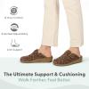 image:imageOrthofeet Womens Orthopedic Casey Adjustable Water Repellent Suede ClogLeopard
