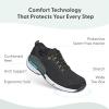 image:imageOrthofeet Womens Orthopedic Coral Stretch Knit Walking SneakerBlack