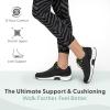 image:imageOrthofeet Womens Orthopedic Coral Stretch Knit Walking SneakerBlack