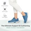 image:imageOrthofeet Womens Orthopedic Coral Stretch Knit Walking SneakerBlue