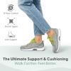 image:imageOrthofeet Womens Orthopedic Coral Stretch Knit Walking SneakerGrey