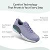 image:imageOrthofeet Womens Orthopedic Coral Stretch Knit Walking SneakerLavender