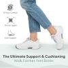 image:imageOrthofeet Womens Orthopedic Coral Stretch Knit Walking SneakerWhite