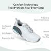 image:imageOrthofeet Womens Orthopedic Coral Stretch Knit Walking SneakerWhite