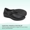 image:imageOrthofeet Womens Orthopedic Emily Adjustable Slip Resistant Dress ShoeBlack
