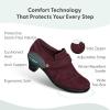 image:imageOrthofeet Womens Orthopedic Eva Adjustable Water Repellent HeelMerlot