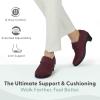 image:imageOrthofeet Womens Orthopedic Eva Adjustable Water Repellent HeelMerlot