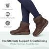 image:imageOrthofeet Womens Orthopedic Florence Waterproof Slip Resistant BootWaterproof Brown