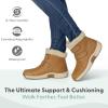 image:imageOrthofeet Womens Orthopedic Florence Waterproof Slip Resistant BootWaterproof Camel