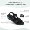image:imageOrthofeet Womens Orthopedic Hope Adjustable Gladiator Wedge SandalBlack